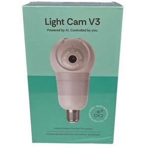 Luna Light Bulb Security Camera 2K WiFi Pan Tilt Night Vision Outdoor Indoor NEW